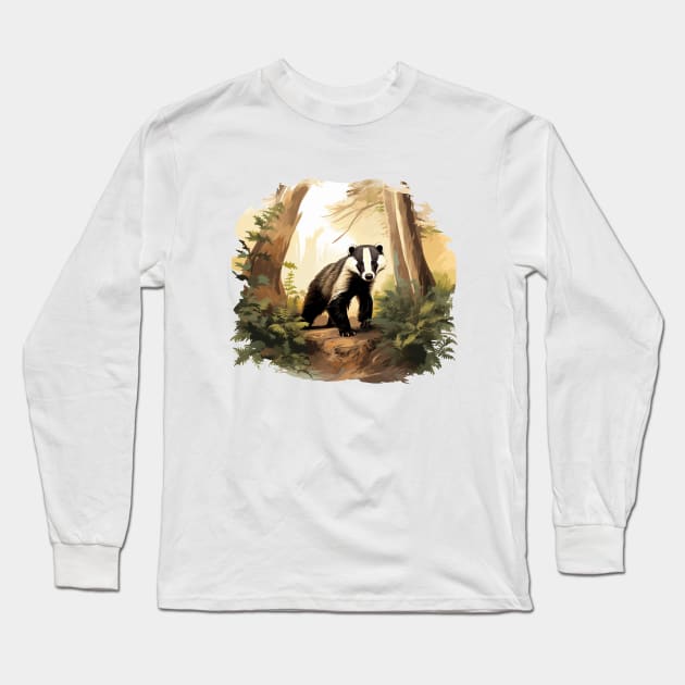 Badger Lover Long Sleeve T-Shirt by zooleisurelife